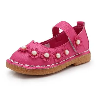 WEONEWORLD/Лидер продаж года; весенняя обувь с цветочным узором для девочек; модная детская обувь принцессы без застежки; обувь на мягкой подошве для девочек; размеры 21-30 - Цвет: red