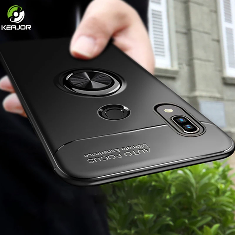

Shockproof Case For Huawei Honor 8c Case TPU Silicone Kickstand Bumper Finger Ring Magnet Bracket Back Cover For Huawei Honor 8C