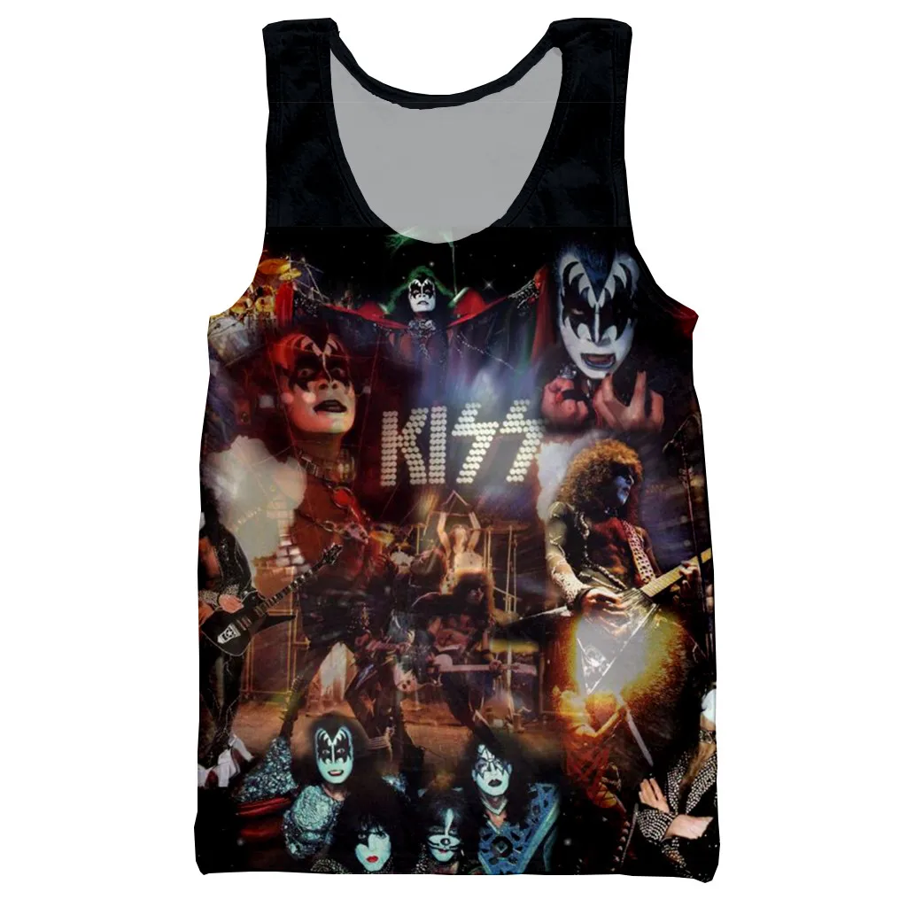 Новое поступление популярные kiss band 3D печать мужская и женская мода крутая