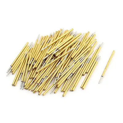 

100Pcs P50-F1 Dia 0.68mm Length 16.35mm 75g IC Spring Test Probe Pin