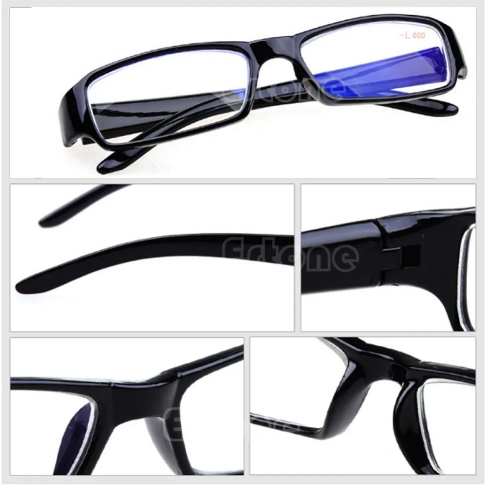 Новые черные очки оправы очки от близорукости-1-1,5-2-2,5-3-3,5-4-4,5-5,5-6 унисекс пластиковые прозрачные близорукие очки