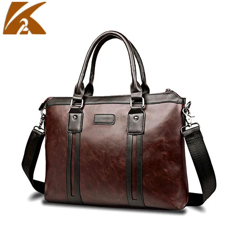 Винтажная Модная компьютерная сумка Crazy Horse портфель из натуральной кожи мужские
