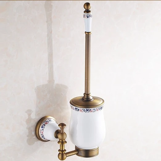 Luxury Bronze Bathroom Accessories, Antique Finish Toilet Brush Set