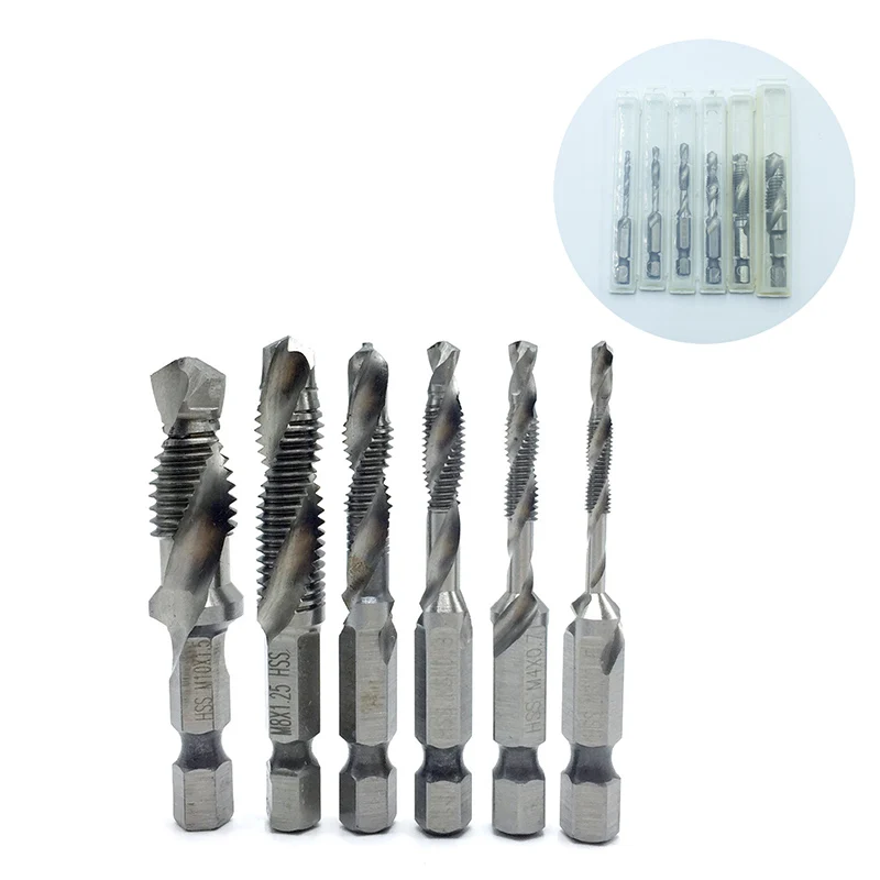 Six Angles Handle Twist Drill Bit Wire Tapping For Wood Aluminum Iron
