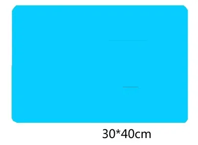 Многоцветные прямоугольник 30*40 см силиконовые коврики термостойкие Нескользящие Коврики на стол - Цвет: sky blue