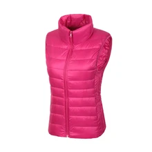 De las mujeres chaleco Delgado 90% pato ganso Colete Feminino Doudoune Femme 2018 nuevo chaleco Delgado Chaqueta corta Parka más XXXL