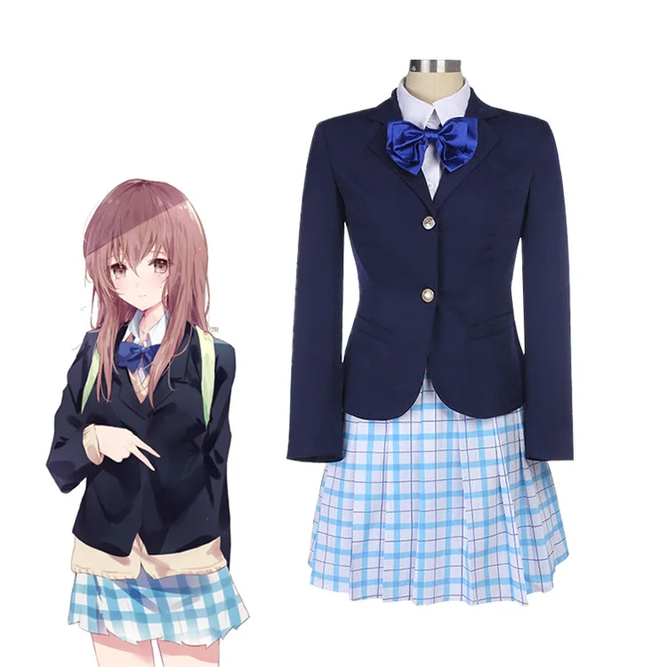 Костюм для косплея Shouko Nishimiya Shoko из японского аниме тихий голос школьная форма