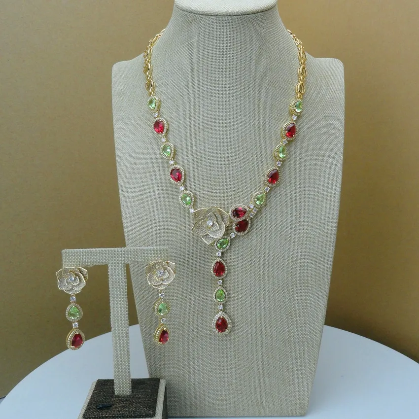 

Yuminglai Italian Design Dubai Costume Jewelry Sets Cubic Zirconia Jewelry FHK6852