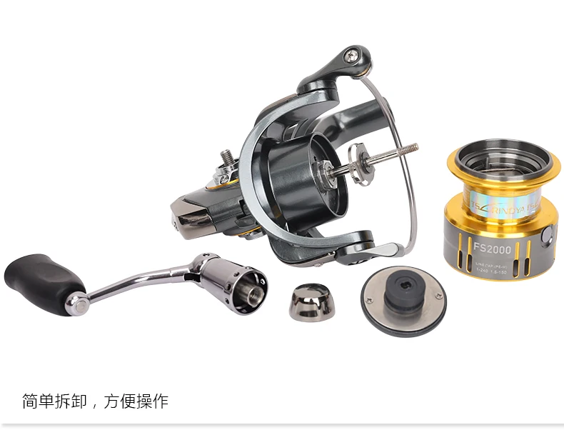 Molinete de Pesca 8 + 1 Tsurinoya Inoxidável Rasa Carretel Ultra-leve Rolamento Isca Fs800 1000 2000 15 Carretilhas de pesca