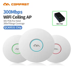 Comfast sistema de acesso CF E320V2 qca9531, wi fi, 300m, teto, sem fio, ap, 48v