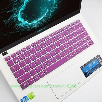 Purple Для ASUS K401 K401UB K401LB K401n K401UQ 14 дюймов K401LB5200 X450V k455l 14 дюймов силиконовые клавиатуры для ноутбука защитные кожи - Цвет: Purple