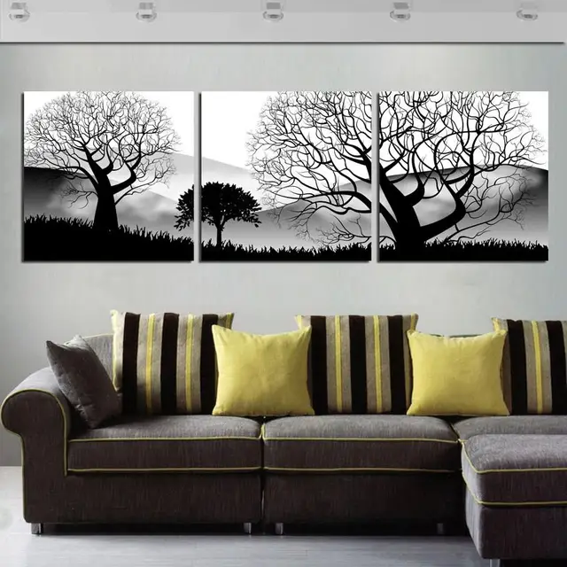 3 Panels Modern Living Room Wall Hanging Art Abstract Painting 3 Panels Modern Living Room Wall Hanging Art Abstract Painting Canvas Vintage Bedroom Decorate Printings Coudours
