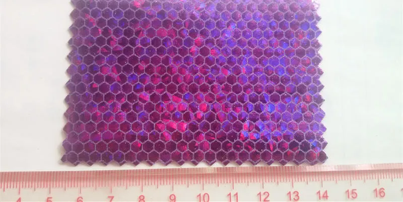 Все стороны эластичный спандекс Бронзирующая цветная лазерная ткань маленькая шестиугольная гнездовая голографическая Ткань Бикини Ткань сделай сам