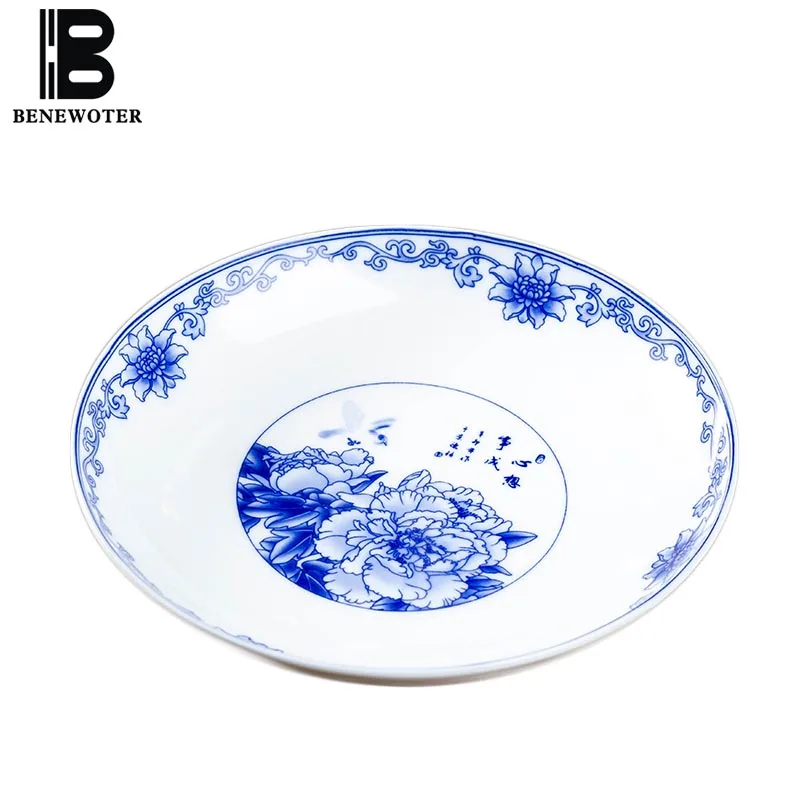 

8 inch Jingdezhen Blue and White Porcelain Ceramic Dinner Plates Creative Western Plate Fruit Dish Kitchen Tableware Accessories