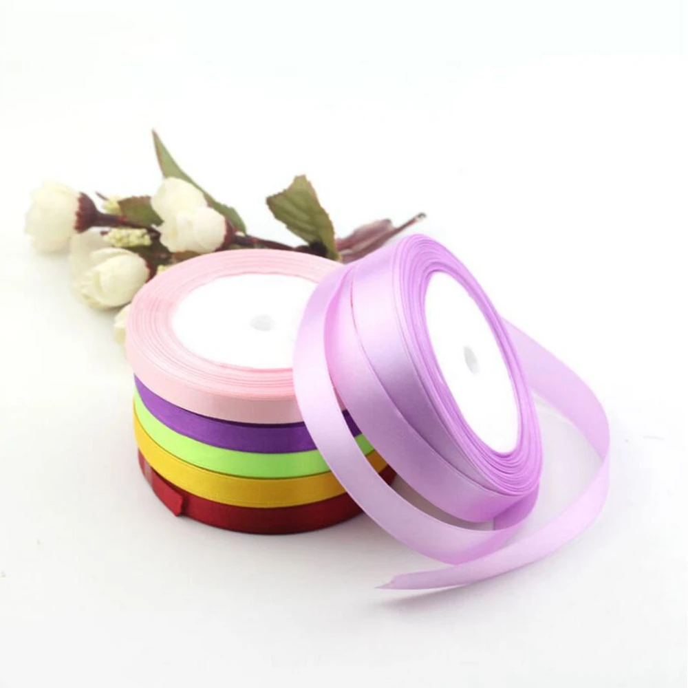 

10PCS 25 yards/lot Please choose color(1 lot=1 roll) Wedding ribbon (6mm) single-sided ribbon Gift Packaging accessories