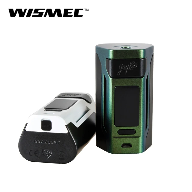 Оригинальный WISMEC Рел RX2 21700 TC MOD 230 W Выход с VW/TC (Ni, Ti, SS)/TCR режим использует 21700/18650 Батарея Vape mod поле