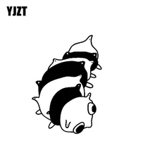 YJZT 12.7CM * 17.8CM Bonito Bug Dazzling Vinyl Decal Bonito Etiqueta Do Carro Preto/Prata C19-0680