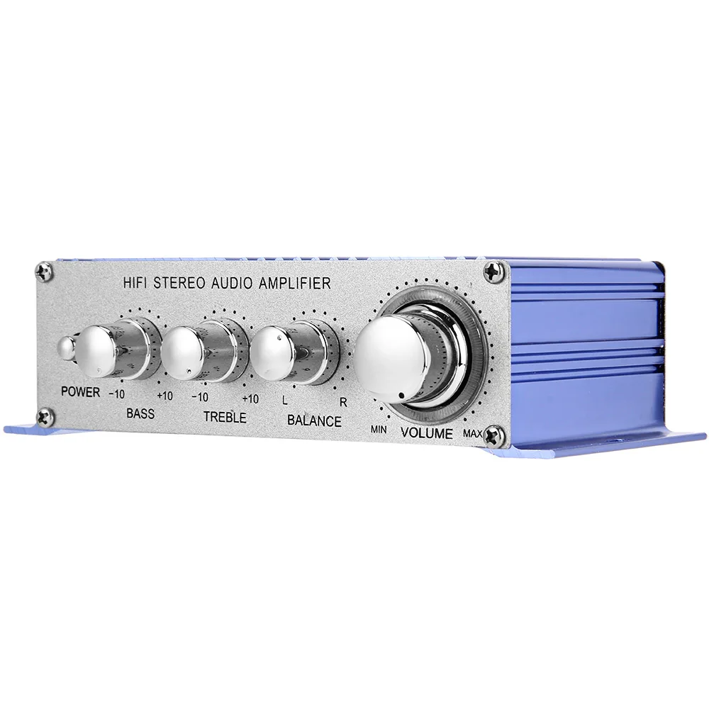HY 2002 Hi Fi стерео аудио усилитель 12 В Мини авто 2 канальный Поддержка CD DVD MP3 Вход для