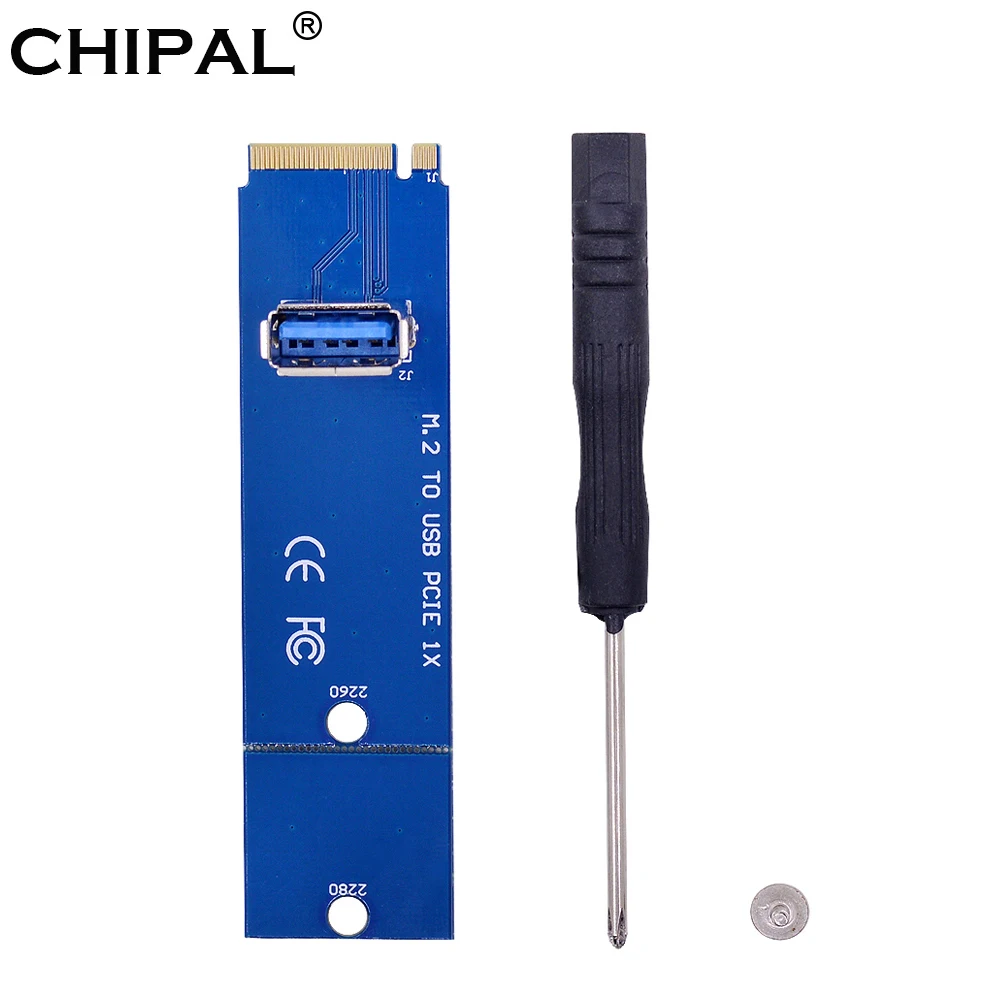 Переводная карта CHIPAL NGFF M.2 на USB 3 0 M2 M ключ к адаптер для PCI E 1x до 16x Райзер майнинга