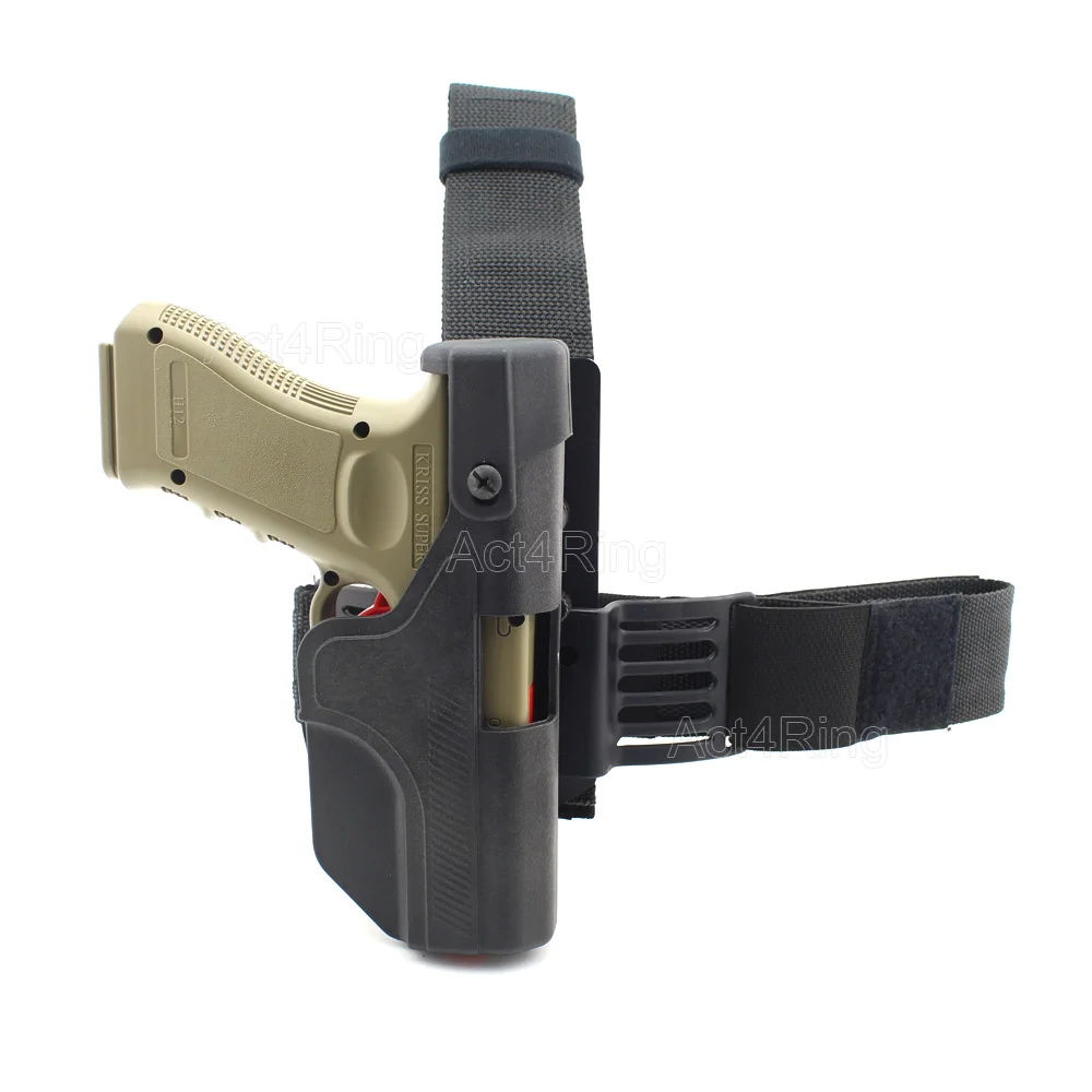 

Tactical Auto Loading Holster Level 3 Lock Drop Leg Thigh Pistol Holster for Glock 17 19 23