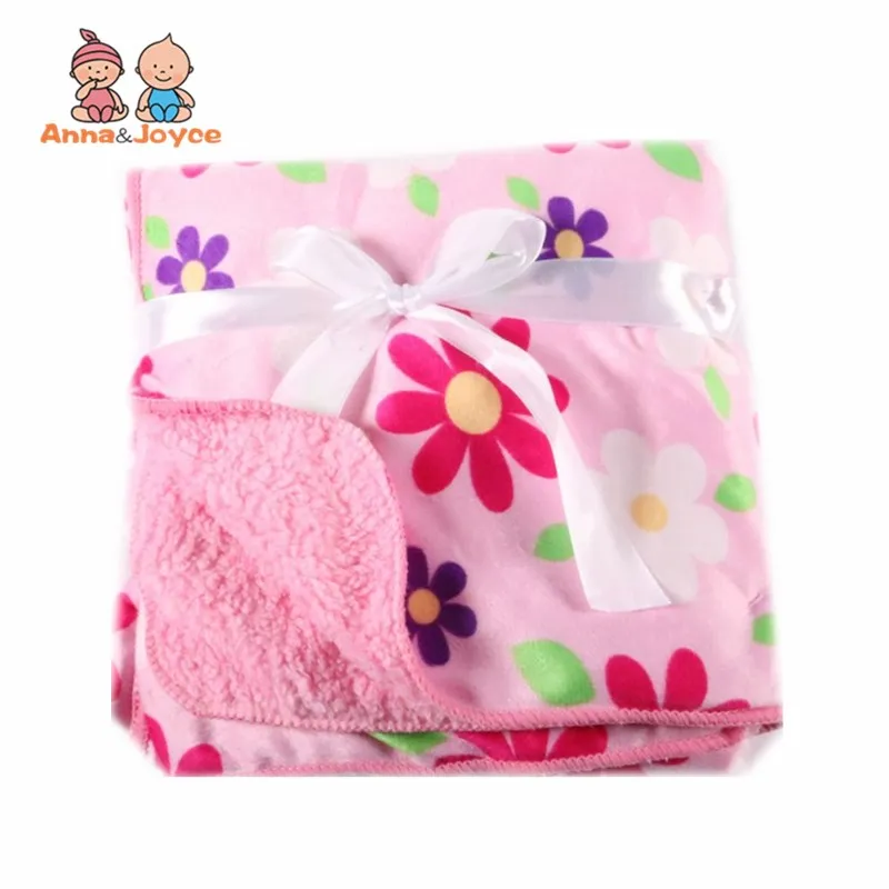

Spring Autumn Newborn Baby Blue Star / Pink Beetle / Rose Red Owl / Car / Zoo Short Plush Cuddle Blanket TRQ0212