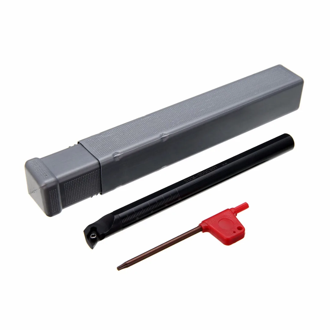 1 Set Alloy Steel Turning Tool 10pcs DCMT0702 Carbide Inserts + 4pcs 12mm Lathe Boring Bar Turning Tool Holder + Wrench