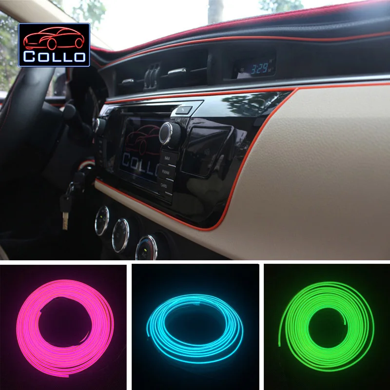 

Car Styling 9 M EL Wire For Audi A7 S7 RS7 / Car Interior Romantic Atmosphere Lamp / 9 Color Choice Decoration Cold Light Line