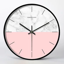 Nordic электронный Цвет Розовый Современные настенные часы творческая немой настенные часы Гостиная круглый duvar saati настенно-закрепляемые часы 50w195
