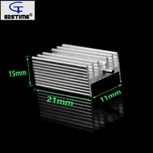 500Pcs Aluminium TO-220 Heatsink TO 220 Heat Sink Transistor Radiator TO220 Cooler Cooling 7805 21*15*10MM spp24n60c3 24n60c3 to 220