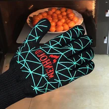 1 пара жар-устойчивость к высокой температуре сопротивление Нескользящие перчатки гриль для выпечки Духовка Пот Держатель Пособия по кулинарии носить перчатки