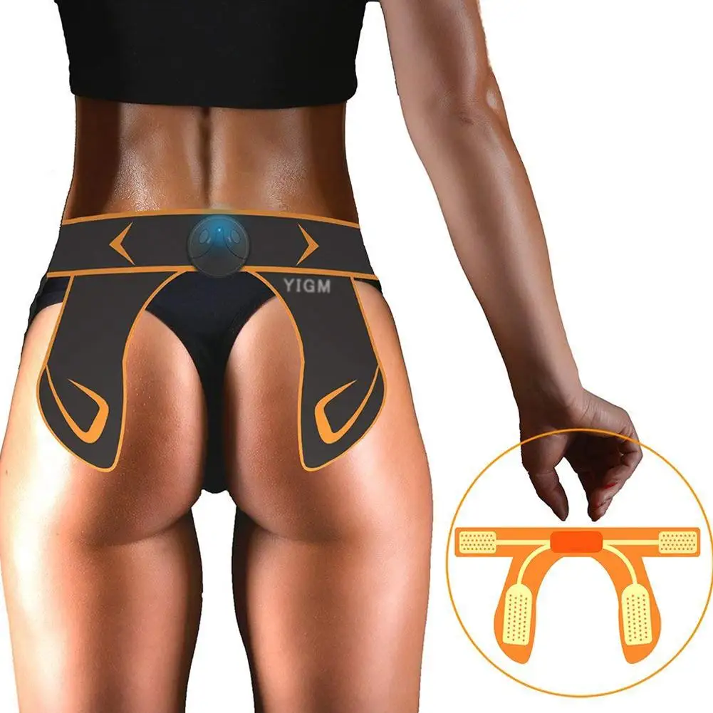 

USB Rechargeable Hips Muscle Trainer Unisex EMS Hip Lifting Waist Slimming Trainer Smart Buttock Massage Body Relax Massager