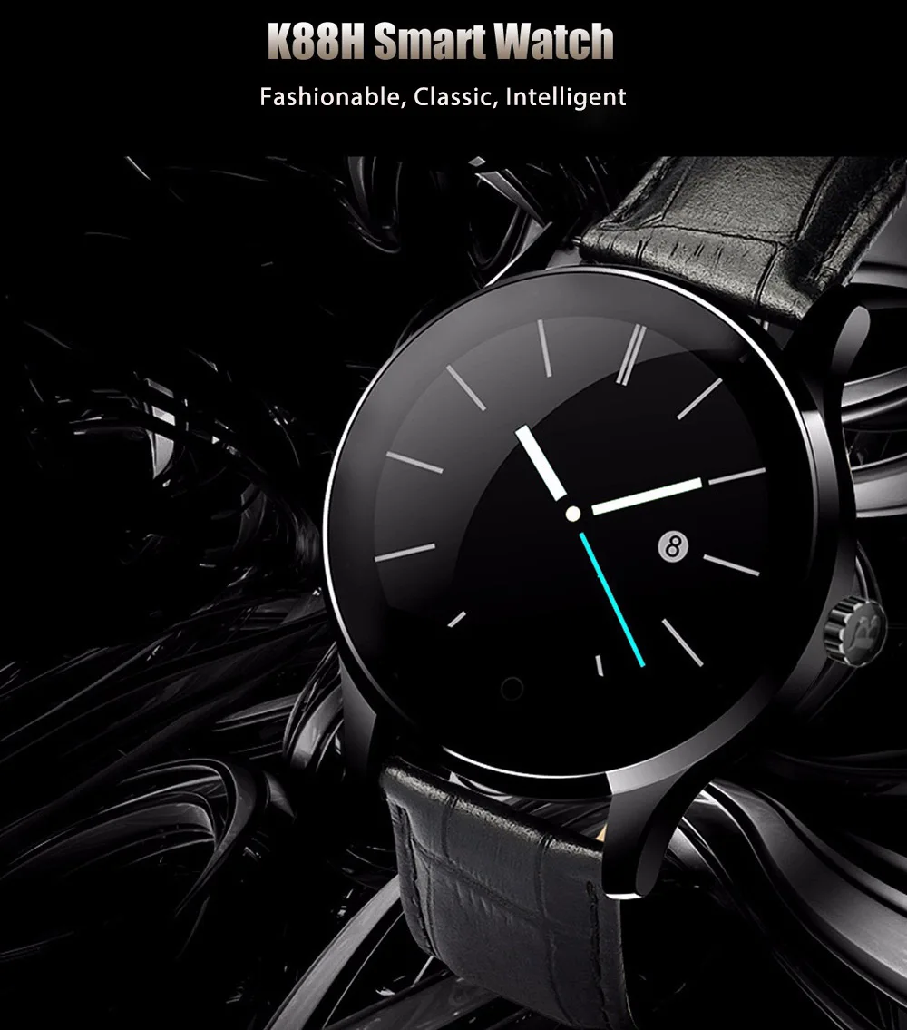 K88H Japan and Korea Version MTK2502 Bluetooth 4.0 Smart Watch Heart Rate Track Wristwatch