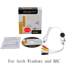 USB Аудио Видео Захват конвертер vhs в DVD захвата карты, конвертировать старые vhs ленты ТВ камеры видео в ПК, Windows 7 8 Win10 и MAC OS