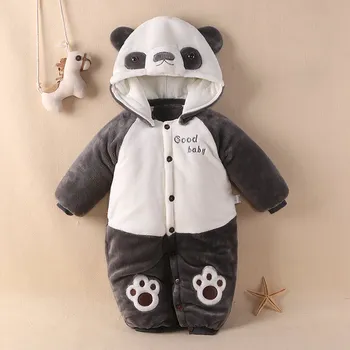 

Winter Rompers Baby girl newborn Clothes Children Boys Girls Jumpsuit Kids Down Cotton Overalls snowsuit Hoodies warm Clothing