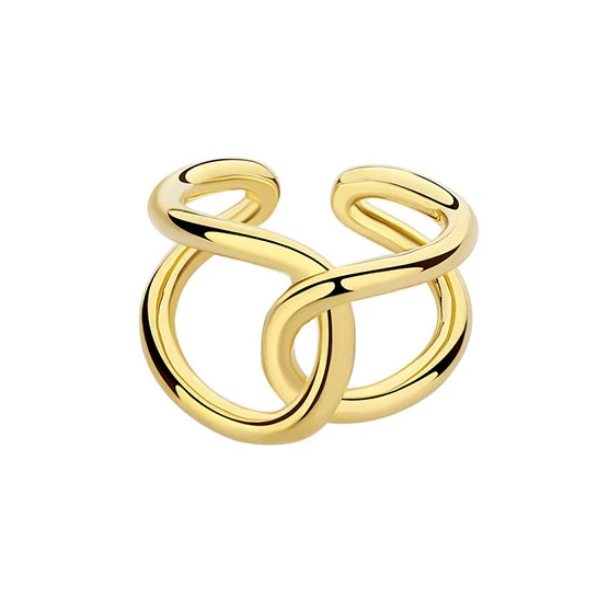 

Lateefah Double Line Cross winding Rings For Women infinity Rings Personalized Gifts Unique Design Fashion Jewelry Anel Feminino