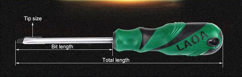 LAOA 1 шт. шлицевая отвертка S2 материал Phillips отвертки двойной цвет ручка отвертка с МАГНЕТИЗМ