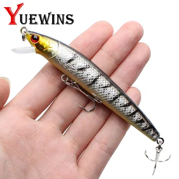 

Yuewins Lifelike Minnow Fishing Lure 9.5cm 9g Crankbait Hard Bait Tight Wobbler Jerkbait Treble Hooks Plastic Isca Fish QA166A