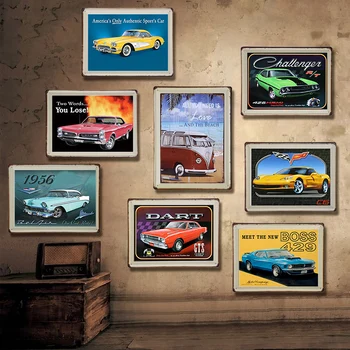 

Retro Car Vintage Metal Plate Tin Signs Wall Poster Decals Plate Painting Bar Club Pub Home Decor Wall 30*20cm 1001(650)