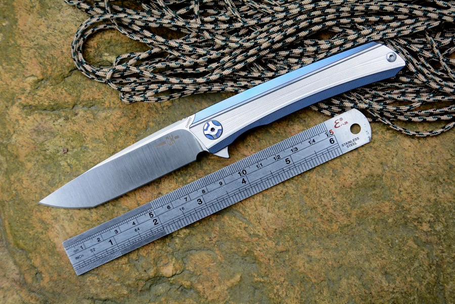

CH3002 S35VN Blade Colorful Titanium Fandle Folding Knife Camping Survival Tactical EDC tool free shipping