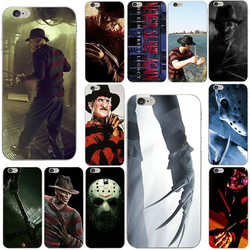 

For iPhone X XR XS Max 10 7 6 6s 8 Plus 4 4S 5 5S SE 5C Bag Soft TPU Mobile Phone Cases Freddy Krueger Nightmare on Elm Street