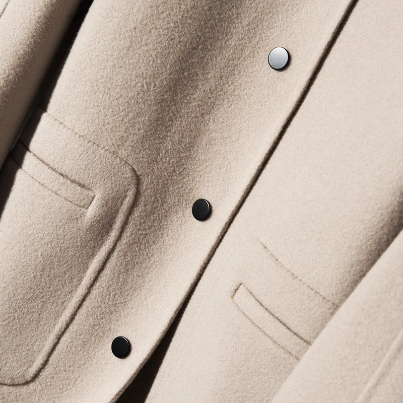 Chaud Droit Long Au Noir Style Col Lâche Épaississement 2018 Qualité Manteau Camel Garder Main Design Pure Laine light Avec Haute Femmes Nouveau q7gwZaU
