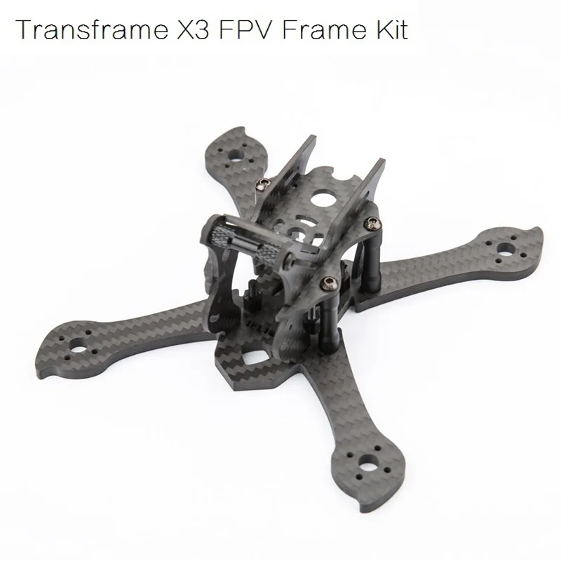 

iFlight 3K Carbon Fiber Transframe X3 True X 140mm FPV Racing Frame Kit with 4mm arm compatible 1306/1407/1606 motor for FPV kit