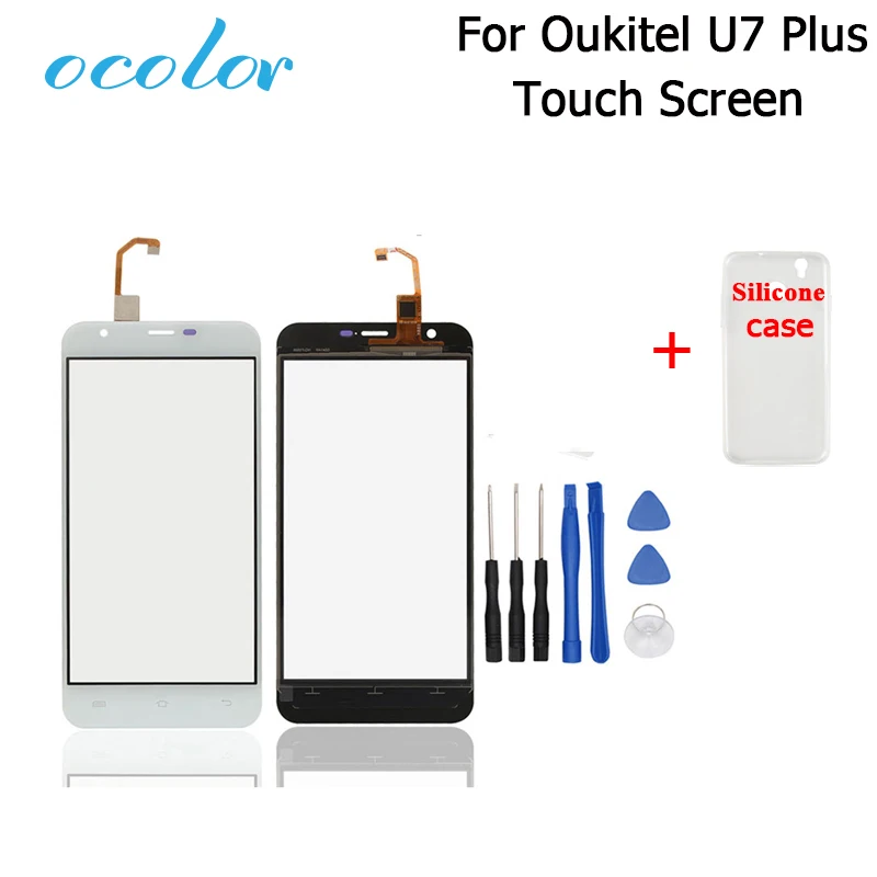 

ocolor For Oukitel U7 plus Touch Screen Touch Panel Repair Parts for Oukitel U7 plus Mobile Accessories With Tools +Case