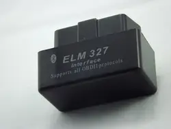 Оптовая продажа 100 шт. новая версия Bluetooth Супер Мини ELM327 V2.1 черный OBD2/OBDII ELM 327 автомобилей код сканер Авто читатель