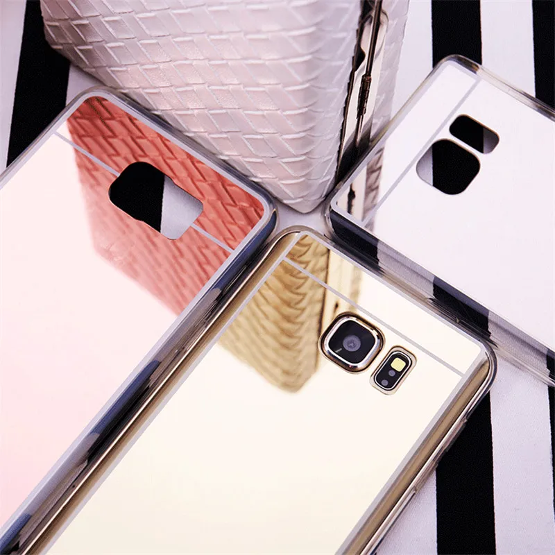 

Luxury Glitter Plating Mirror Soft TPU Phone Case For Samsung Galaxy A7 2018 A750 Shiny Silicone Transparent Back Cover Couqe