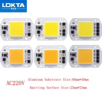 

10PCS/LOT LED Lamp Chip COB 30W 35W 50W AC220V light beads Cold/Warm White Smart IC For DIY Spotlight Floodlight