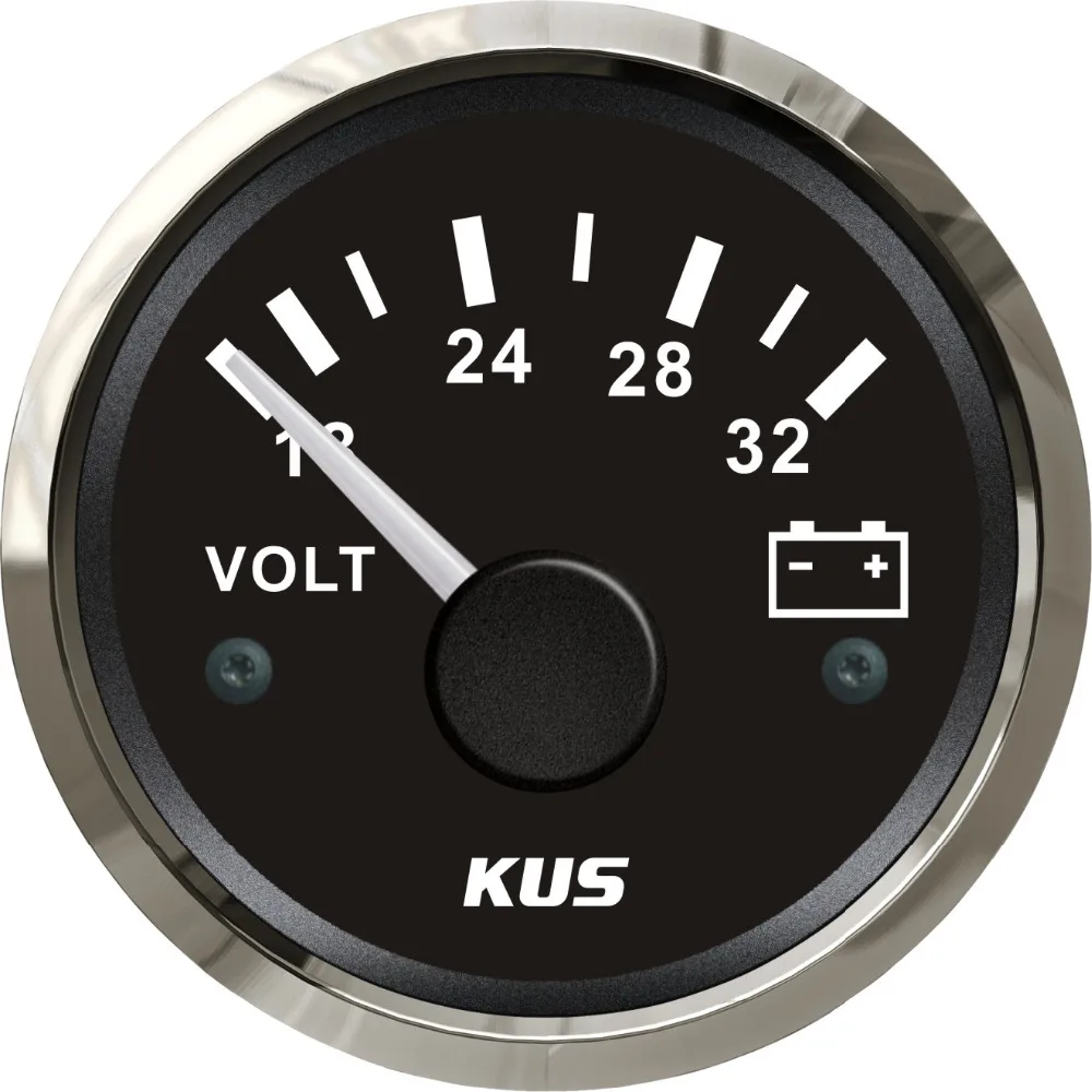 KUS Marine Voltage Gauge Boat Car Truck Voltmeter Volt Indicator 18 32V
