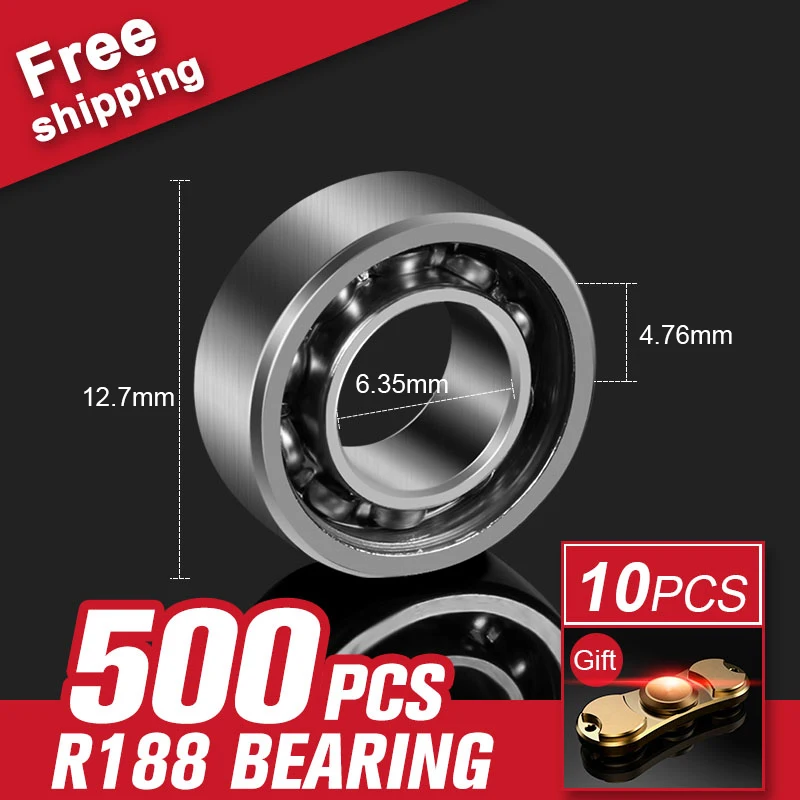 

500pcs R188 Bearing For Fidget Toys Pattern Hand Spinner Metal Fidget Spinner ADHD Educational Toy Hobbies Accessories