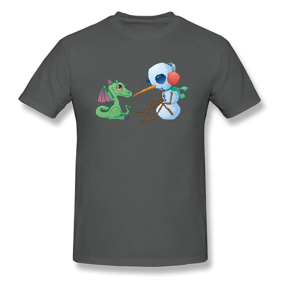 Brand New Men T-Shirt Crew Neck Short Sleeve 100% Cotton Fabric Snowman and Dragon Tops Shirt Europe T-Shirt Top Quality Snowman and Dragon carbon