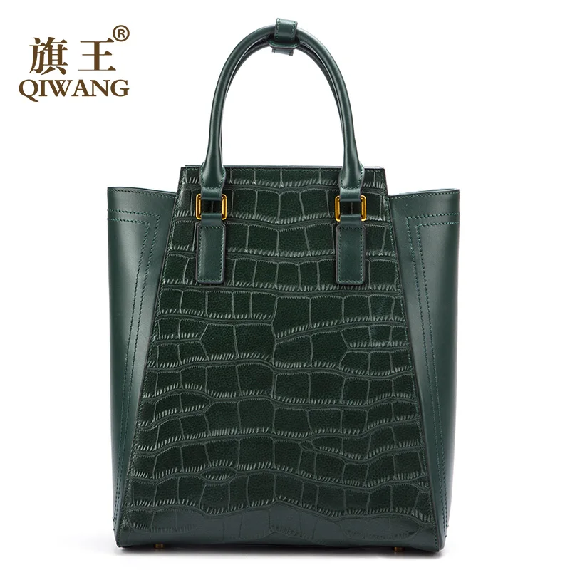 De Sacs Main Cuir Grand Sac tout Qiwang La Mode Ventes Crocodile Marque Femmes À Femme Véritable Qw8925 1 Luxe Vert En Fourre ZSwPvwCxq